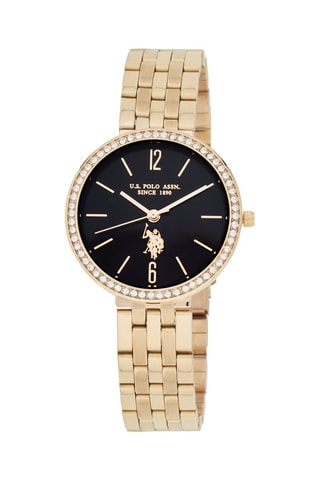 Metalen Quartz Horloge - Goudkleurig en Zwart