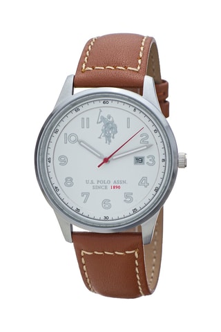 Nubuck Quartz Horloge Bruin en Wit