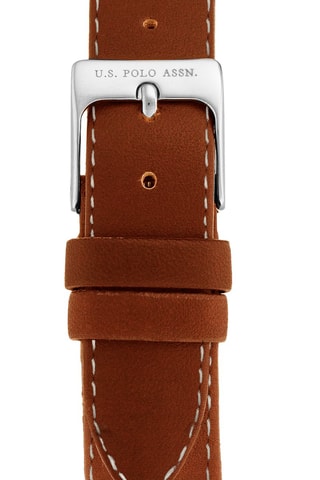 Nubuck Quartz Horloge Bruin en Wit