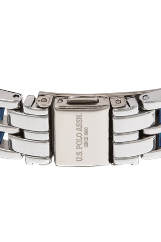Hars Quartz Horloge 
Zilverkleurig en Blauw