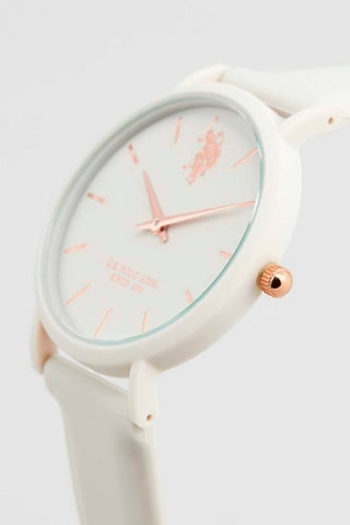 Siliconen Quartz Horloge Ecru