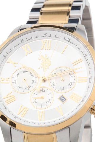 Doublé Geelgoud Quartz Horloge 
Chronograaf