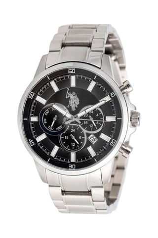 Leren en Doublé Roségoud Quartz Horloge  Zilverkleurig
