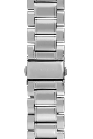 Leren en Doublé Roségoud Quartz Horloge  Zilverkleurig