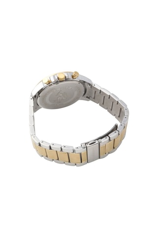 Stalen en Doublé Geelgoud Quartz Horloge - Chronograaf - Zilverkleurig en Goudkleurig