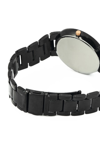 Stalen Quartz Horloge Zwart