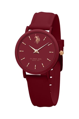 Siliconen Quartz Horloge 
Bordeauxrood