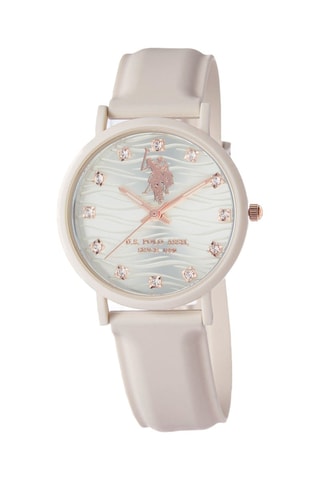 Siliconen Quartz Horloge Lichtbeige