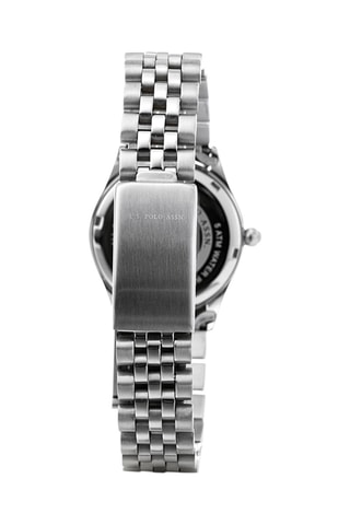 Stalen Quartz Horloge Zilverkleurig en Roze