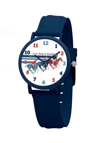 Siliconen Quartz Horloge 
Blauw en Wit