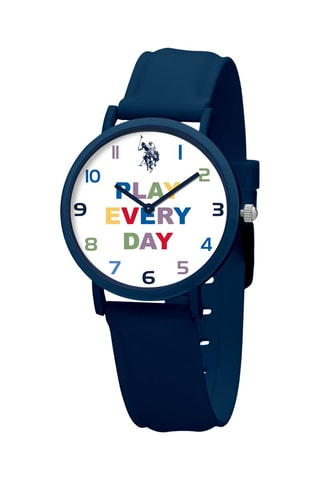 Siliconen Quartz Horloge Marineblauw en Wit