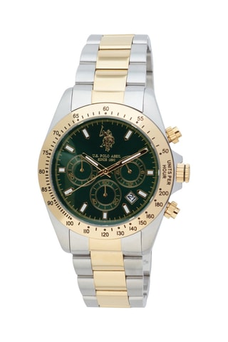 Quartz Horloge met Doublé Geelgoud- Chronograaf
