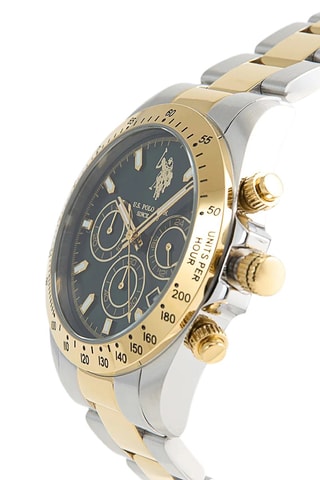 Quartz Horloge met Doublé Geelgoud- Chronograaf