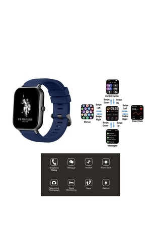 Digitaal Horloge - Multifunctioneel - Donkerblauw en Donkergrijs