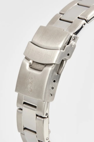 Metalen Quartz Horloge - Zilverkleurig en blauw