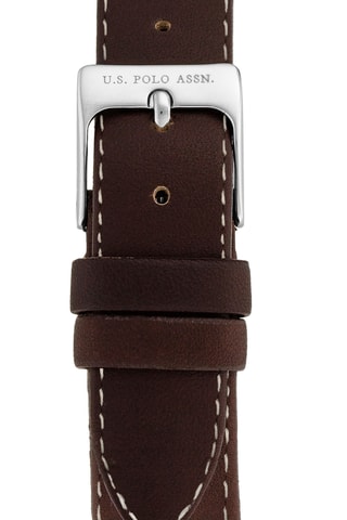 Leren Quartz Horloge met Clutch
