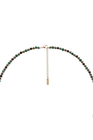 Ketting verguld messing - Hematiet, Onyx en Agaat