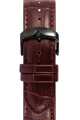 Leren Horloge - Chronograaf - Bruin en Zwart