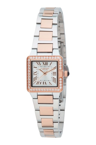 Roséverguld Quartz Horloge - Zilverkleurig en roze
