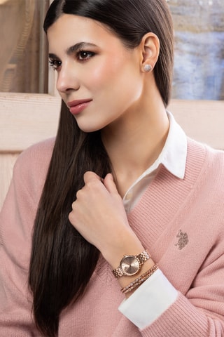 Roséverguld Quartz Horloge - Roségoud