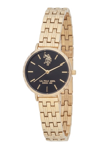Verguld Messing Quartz Horloge - Goudkleurig