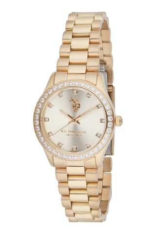 Verguld Messing Quartz Horloge - Goudkleurig