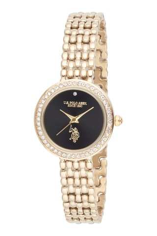 Verguld Messing Quartz Horloge - Goudkleurig