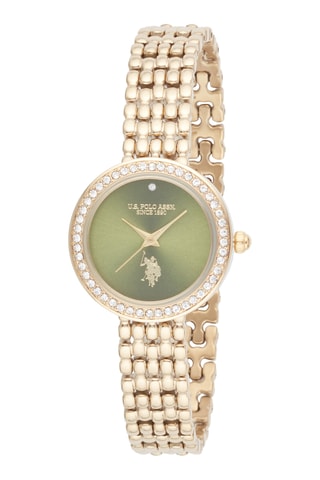 Verguld Messing Quartz Horloge - Goudkleurig