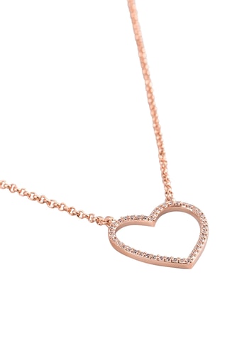 Ketting en Oorbellen - Roséverguld Metaal