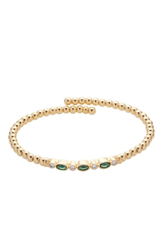 Open Armband - Smaragd