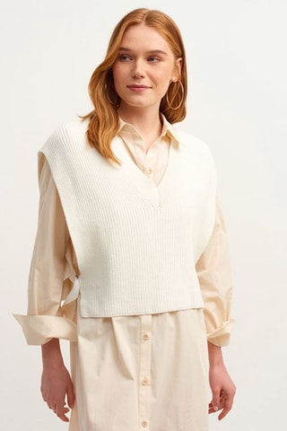 Mouwloos Vest - Wit