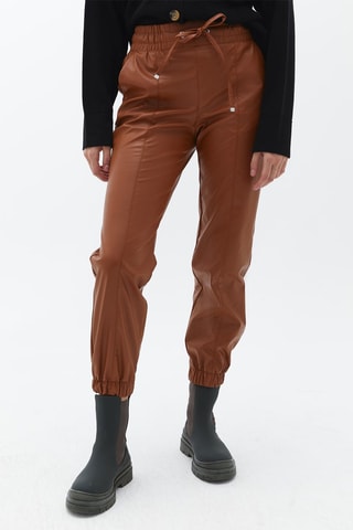 Joggingbroek Hoge Taille Steenrood