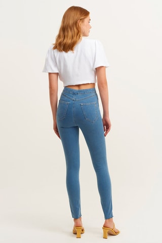 Jeans Skinny Hoge Taille Lichtblauw
