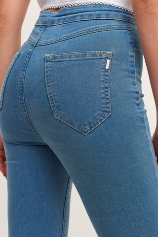 Jeans Skinny Hoge Taille Lichtblauw