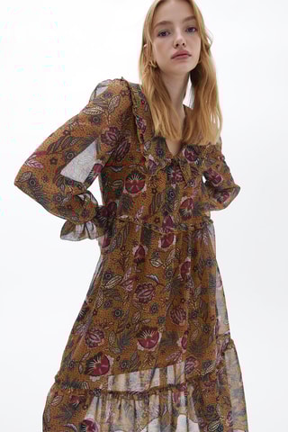 Midi-jurk Camel