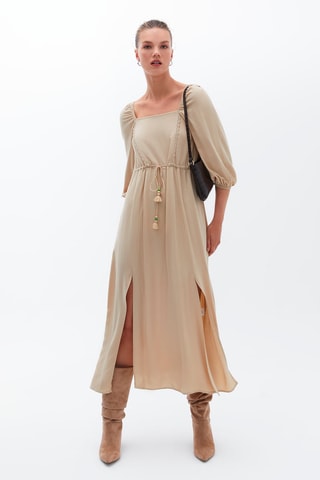 Lange Jurk Beige