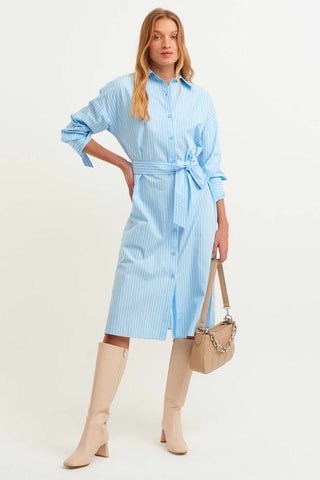Blouse-jurk Hemelsblauw
