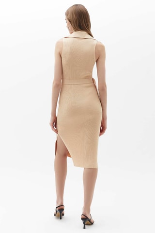 Rechte Jurk Beige