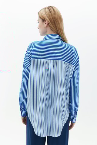 Blouse Kobaltblauw en Wit