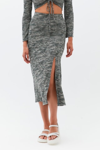Midirok Hoge Taille Grijs en Groen