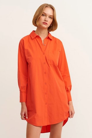 Blouse-jurk - Oranje
