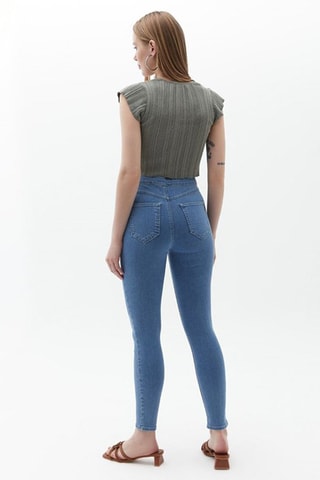 Jeans Hoge Taille - Blauw