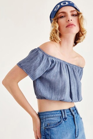 Crop Top - Blauw