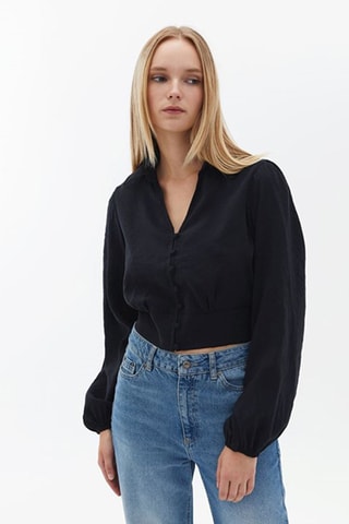 Korte Blouse - Zwart
