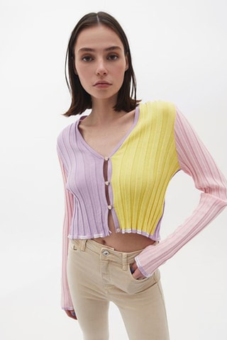 Kort Vest - Geel en Roze