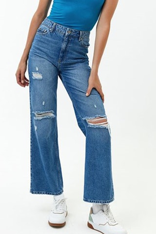 Jeans wide legs - Blauw
