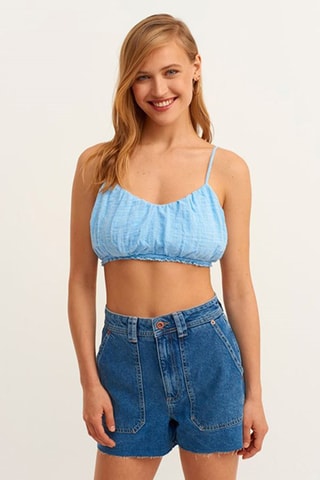 Crop Top - Lichtblauw