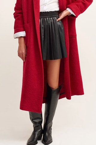 Plissérok met Hoge Taille- Zwart