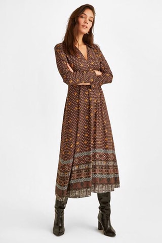 Lange Jurk - Bruin
