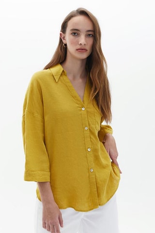 Linnen Blouse - Geel